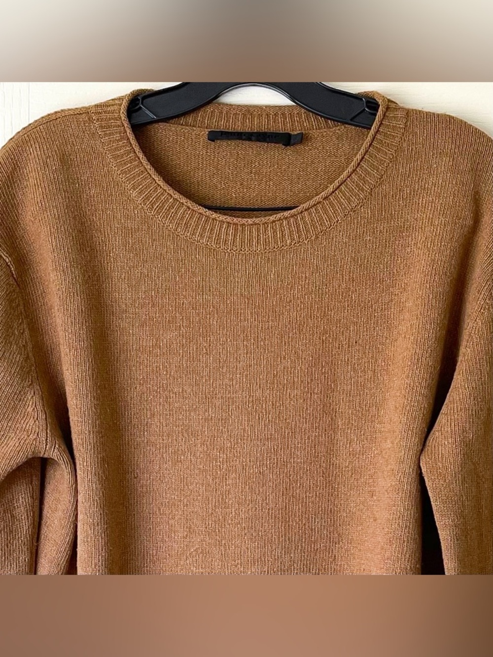 Jenni Kayne Everyday Sweater Wool Cashmere Blend Camel Pullover Large EUC - Picture 4 of 9